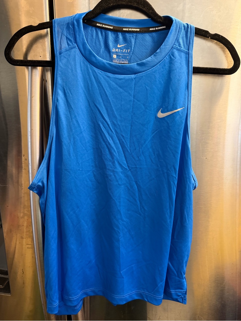 Nike Blue Dri-FIT Muscle Tank with Silver Swoosh